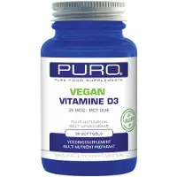 Puro Vegan Vitamine D3 25mcg Capsules - 60stuks