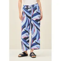Cecil Dames 7/8 twill broek met structuur - Blauw - XL