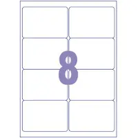 Kangaro etiket - inkjet/laser/kopieer - 99,1x67,7mm - 100 vel - 8 stickers per vel