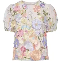 Y.A.S Blouse 'YASFlowering' lichtblauw / lichtgeel / groen / sering