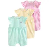 Next Rompertje/body geel / mintgroen / pink / wit