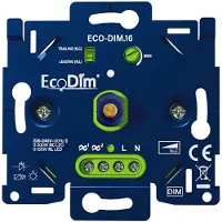 EcoDim Led dimmer inbouw 0-300W | Fase aan- en afsnijding (RLC) | DIM.16