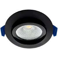 EcoDim Smart inbouwspot | RGB + 2700-6000K | Zwart | Ø 75mm | IP54 | Zigbee | 6W