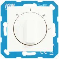ION Industries Centraalplaat | | E1 (Draaiknop, 3 standen, Mat wit)
