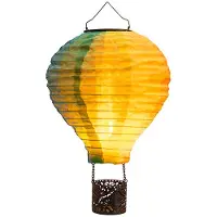 Anna's Collection Luchtballon solar | 45 cm | Nylon | Vlameffect | Multicolor
