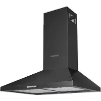 Comfee PYRA17B-60 60 cm kookschouw, zwart met led-verlichting, 400 m³/u luchtstroom, recirculatie en afvoersysteem, inclusief koolstoffilters, energieklasse B