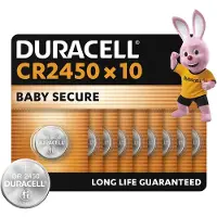 Duracell 2450 Lithium-knoopcelbatterijen - 3V, CR2450 - 10 stuks