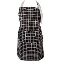 Clayre & Eef Keukenschort 69x68 cm Zwart Polyester