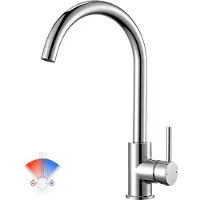 CECIPA MAX Keukenkraan Chroom - Chroom Kraan - Chroom Keukenkraan - Mengkraan Keuken - C-vormig - Kraan Keuken