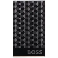 BOSS Strandlaken van katoenen fluweel met geometrisch jacquardmotief Maat ONESI