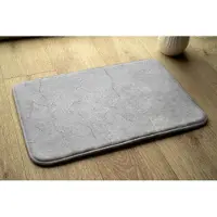 Coloray Badmat - Grijs Badkamer Kleed - Grijs beton Luxe Badmat - Antislip - Toiletmat - Bad Mat - Polyester - 75x45 cm