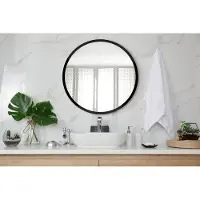 Coloray Spiegel in een lijst - Ronde Zwarte Spiegel - 60 cm - Zwarte Spiegel Rond - Ronde - Wandspiegel Rond - Ronde Spiegel Met Zwarte Lijst - Ronde Spiegel Zwarte Lijst