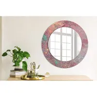 Coloray Bedrukte Spiegel - Festival van kleuren Wandspiegel Decoratieve Print - 50 cm - Paars Bedrukte Spiegel - Wandspiegel Decoratieve Print - Bedrukte Spiegel - Spiegel Met Bedrukte Lijst