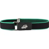 Ladeheid Kinderriem - Riem - Jongens - Broekriem - Verstelbaar - Polyester - LA-TG-P15S - Zwart/Groen/Auto - 62 cm x 2,5 cm