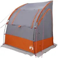 vidaXL Achterkleptent 194 x 180 x 210 cm Grijs en Oranje taft
