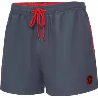 Ladeheid LA-LA40-199-SWS Heren Zwembroek - Zwemshorts - met zijzakken en achterzak - sneldrogend - met binnenslip van mesh - Koordsluiting - Polyester - Donkere jeans - L