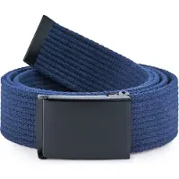 Ladeheid Herenriem - Riem - Broekriem - Verstelbaar - Katoen - LA-EL-P10 - Marineblauw-Zwart - 120 cm
