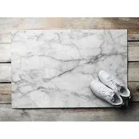 Coloray Deurmat voor binnen - Grijs Antislip Onderkant Deurmat - Grijs Marmer Deur Etree - Deurmat Aan Huis - Grote Deurmat - 60x40 cm