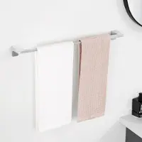 CECIPA MAX Handdoekhouder 59 cm - Handdoekrek - Enkele stang - Handdoekstang - Doucherek - Badkamerrek - RVS - Moderne Badkamer Zilver
