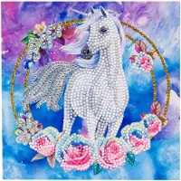 Brandunit Diamond painting - kaart met eenhoorn - 18x18 cm