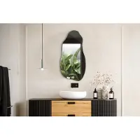 Coloray Asymmetrische Spiegel – Organisch Design in Moderne Stijl, Elegante Wanddecoratie van Hoogwaardig Glas voor Scandinavische en Minimalistische Interieurs - 50 cm x 100 cm
