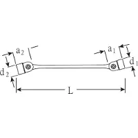 Stahlwille 29 12 X 13 43011213 Dubbele scharniersleutel 12 - 13 mm Uitvoering Inbus 1 stuk(s)