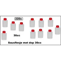 TakeAware 220x Sausflesje met dop 30cc - Ketchup mayonaise mosterd BBQ Saus flesje