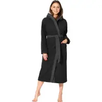 Ladeheid Dames met Capuchon - Wasmachine bestendig - 100% Katoen - Badstof - Zwart – L - LA-LA40-191-DG