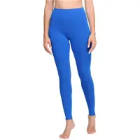 Ladeheid LA-LA40-133-LE Dames Leggings - Sport - Vrijetijdsbroek - Lang - Katoen - Sporbroek - Yogabroek - Kobalt - XL