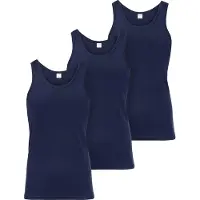Ladeheid 3 pack Heren Singlet-Onderhemd Heren – Katoen – Blauw – 3XL – LA-LA40-258-US