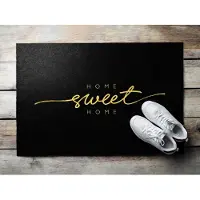 Coloray Buiten Deurmat - Zwart Deurmat Buiten - Het opschrift 'Home Sweet Home' Antislip Deurmat - Decoratie Voor De Hal - Deurmat Voor Regenweer - Grote Buiten Deurmat Voor Voordeur - 60x40 cm