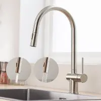 CECIPA MAX Keuken Kraan - Keukenkraan Met Uittrekbare Uitloop - 2 straalsoorten Spoelmengkraan - 360° graden draaibaar - keukenkranen Zilver