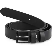 Ladeheid Herenriem - Riem - Broekriem - Verstelbaar - Leer - LA-EL-XXL - Zwart-3 (3 cm) - 130 cm