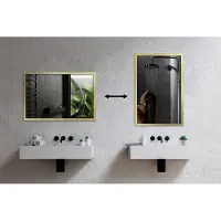 Coloray Spiegel in een lijst - Rechthoekige Spiegels Goud - 70 cm x 50 cm - Goude Spiegels Rechthoek - Wandspiegels Rechthoek Goud - Goude Rechthoekige Spiegels - Rechthoekige Goude Spiegels