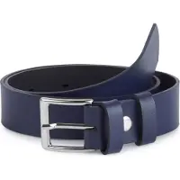 Ladeheid Kinderriem – Riem - Jongens - Broekriem - Verstelbaar - Leer – Marineblauw-1 – 55 cm LA-EL-KIDS