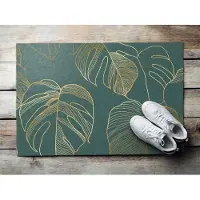 Coloray Deurmat voor binnen - Groente Binnen Deurmat - Monstera Bladeren Deur Etree - Design Deurmat - Antislip Onderkant Deurmat - 60x40 cm