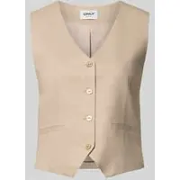 ONLY regular fit linnen gilet met bindceintuur model 'GOA'