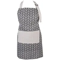 Clayre & Eef Keukenschort 69x68 cm Grijs Polyester