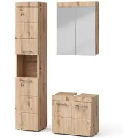 Vicco Badkamermeubel set Luna Eiken Wotan 3-delig, Model 36776