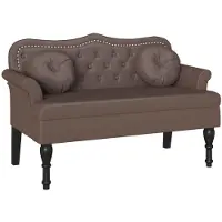 vidaXL Chesterfield Bank Bruin 120,5 x 65 x 75 cm Kunstleer