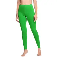 Ladeheid LA-LA40-133-LE Dames Leggings - Sport - Vrijetijdsbroek - Lang - Katoen - Sporbroek - Yogabroek - Groen - S