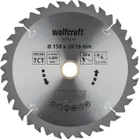 Wolfcraft HM Cirkelzaagblad | 20 td | Ø150 x 20 x 2,4mm | 1 stuk - 6732000