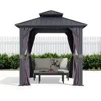 PURPLE LEAF Hardtop Alu Gartenpavillon – Dubbel Top – Galvanised Steel Roof – Wind en Weerbestendig