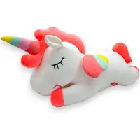 UNUS Eenhoorn knuffelkussen zijslaapkussen 80cm wit