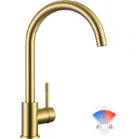CECIPA MAX Keukenkraan - Hoge uitloop - 360° draaibereik - C-vormig - Mengkraan Keuken - Goud