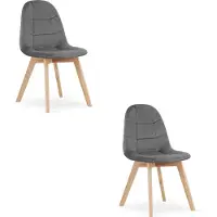 Leobert BORA stoel - donkergrijs fluweel x 2