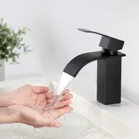 CECIPA MAX Wastafelkraan Zwart - Mengkraan - Badkamerkraan - Waterbesparend - inclusief aansluitingen - Zwart