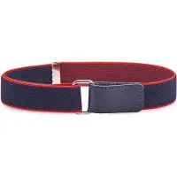 Ladeheid Kinderriem - Riem - Broekriem - Verstelbaar - Polyester - LA-TG-P15 - Dunkelblau/Rot - 8-15 Jahre