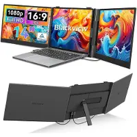 Blackview DCM8 Portable Monitor - 15,3 inch IPS Dubbel Scherm - Laptopscherm: 13-17.3" - 100% sRGB - Laptop Scherm Uitbreider - Plug & Play - Grijs