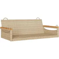 vidaXL Schommelbank 109x62x40 cm poly rattan beige